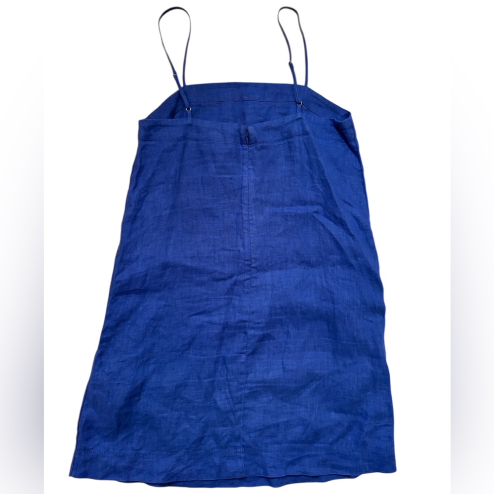 NWOT Madewell - Goldie Mini Dress in Bluestone 100% Linen Women’s Size 00 - Picture 6 of 10
